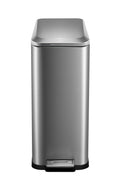 50L Slim Stainless Steel Step Trash Can with Soft-Close Lid W287921