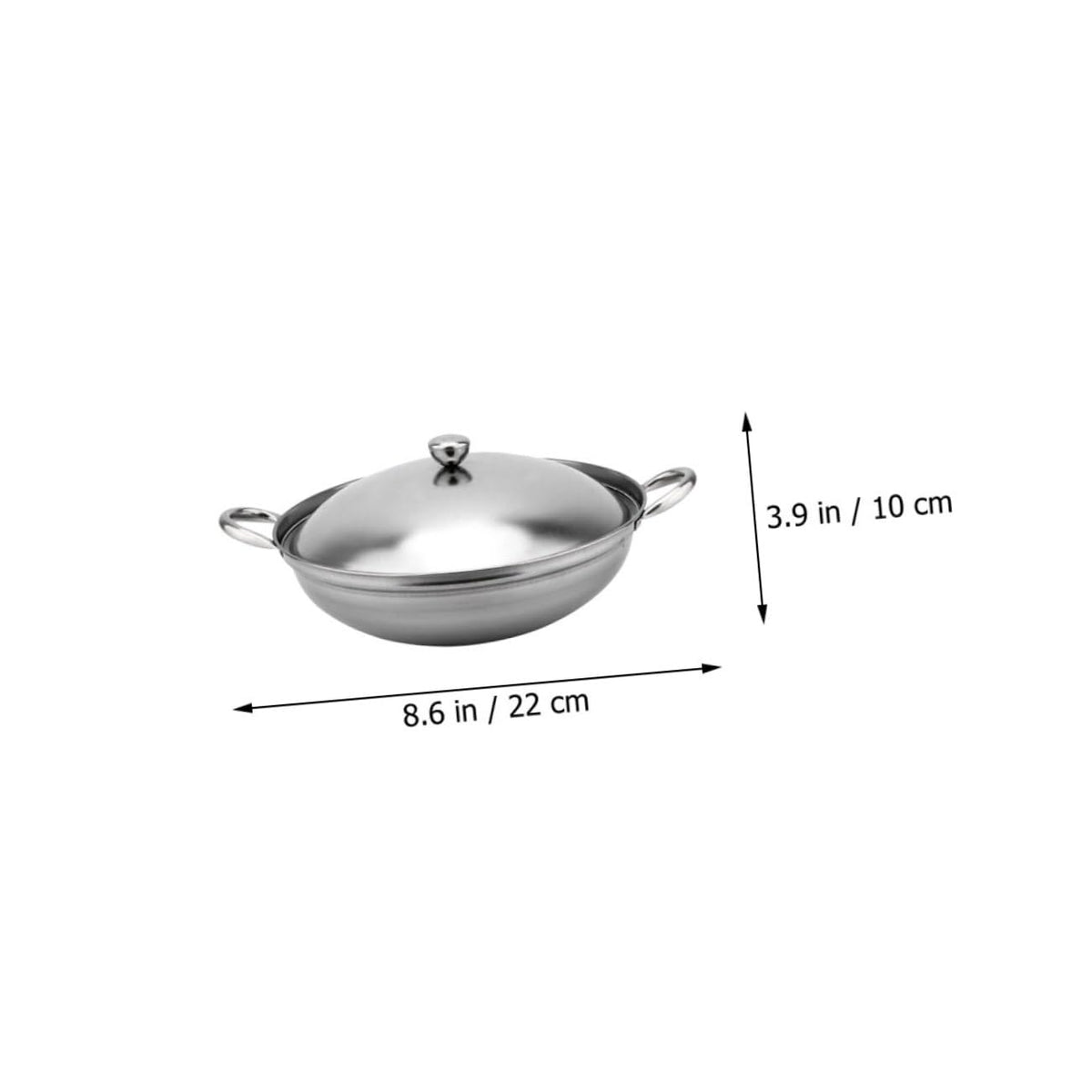 Stainless Steel Double Handle Cooking Pot with Lid C441