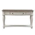 Antique White Wood Console Table with 1 Drawer & 1 Shelf V4375