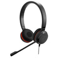 Wired Dual-Ear Headset with Mic, Black D1489