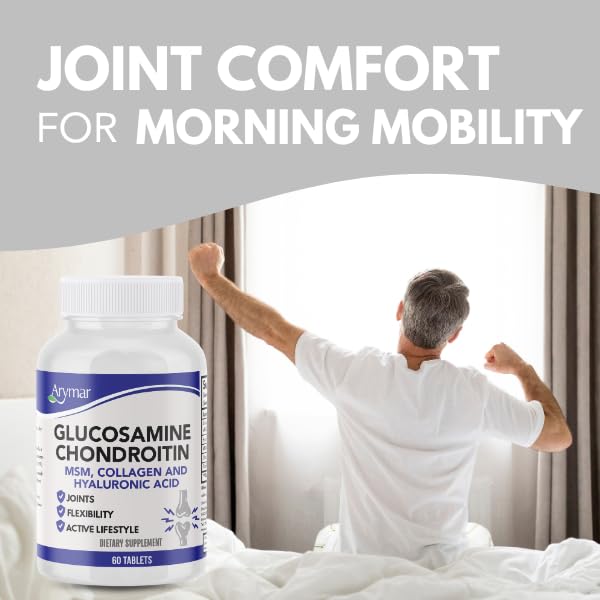 Glucosamine, Chondroitin, MSM, Collagen & Hyaluronic Acid Supplement 60 Tablets U45765