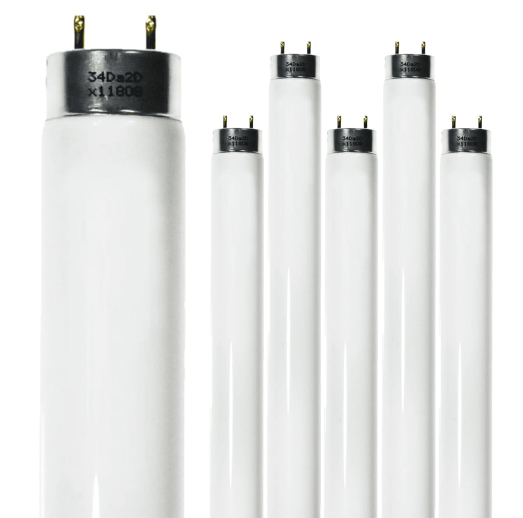 24 Inch T8 Fluorescent Tube Light Bulb 17W 4100K Cool White 2800 Lumen G13 Bi-Pin Base Pack of 6 C212