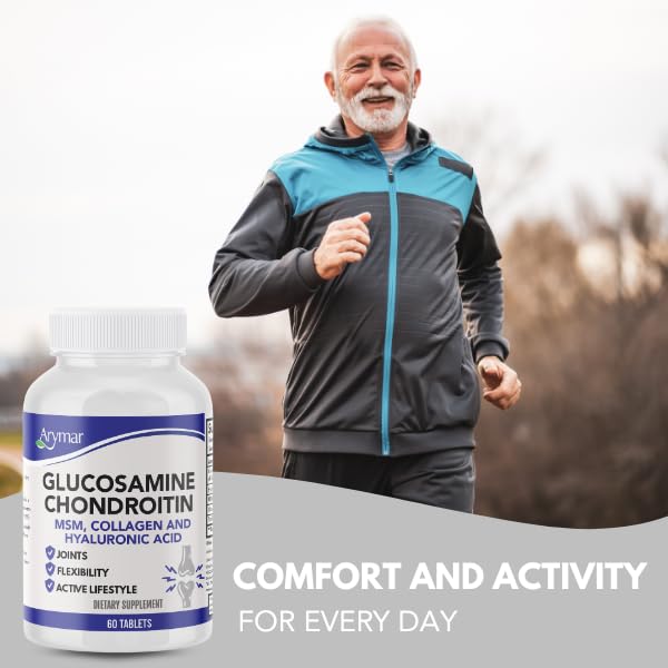 Glucosamine, Chondroitin, MSM, Collagen & Hyaluronic Acid Supplement 60 Tablets U45765