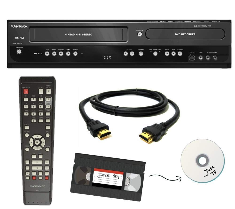VHS to DVD Recorder VCR Combo with Remote Z35154