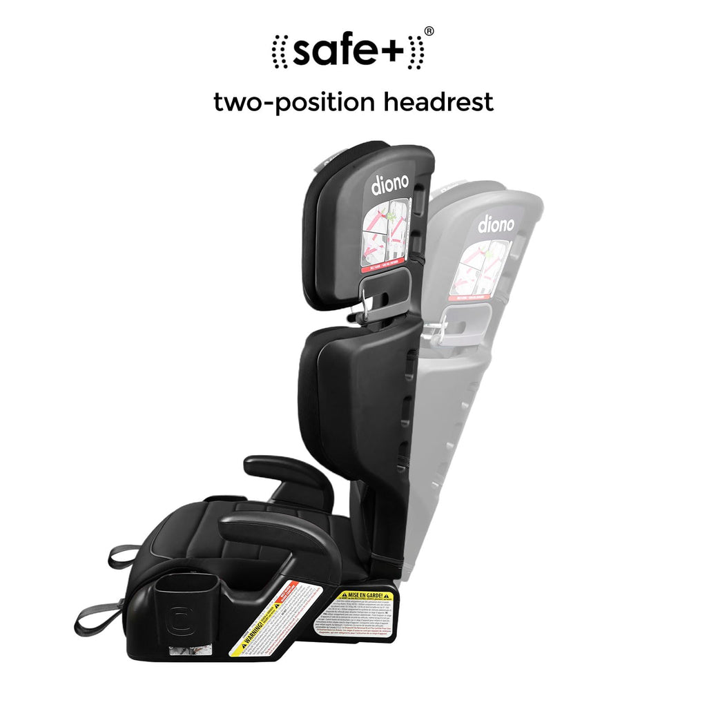 2-in-1 High Back Booster, 40-120 lbs, Black N83849