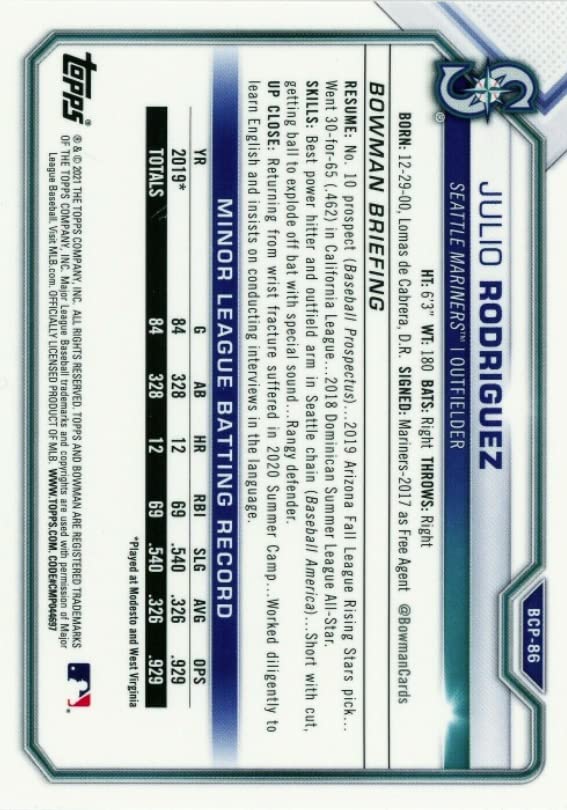 Baseball Rookie Card O74179