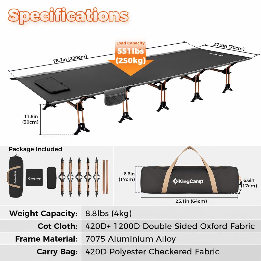 Lightweight Camping Cot J3055