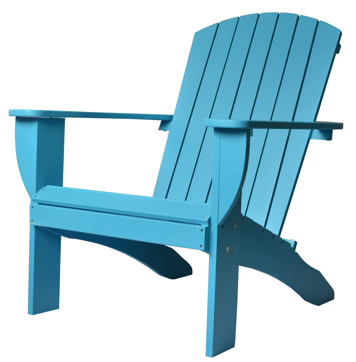 Teal Solid Cedar Adirondack Chair with Folding Table Q382