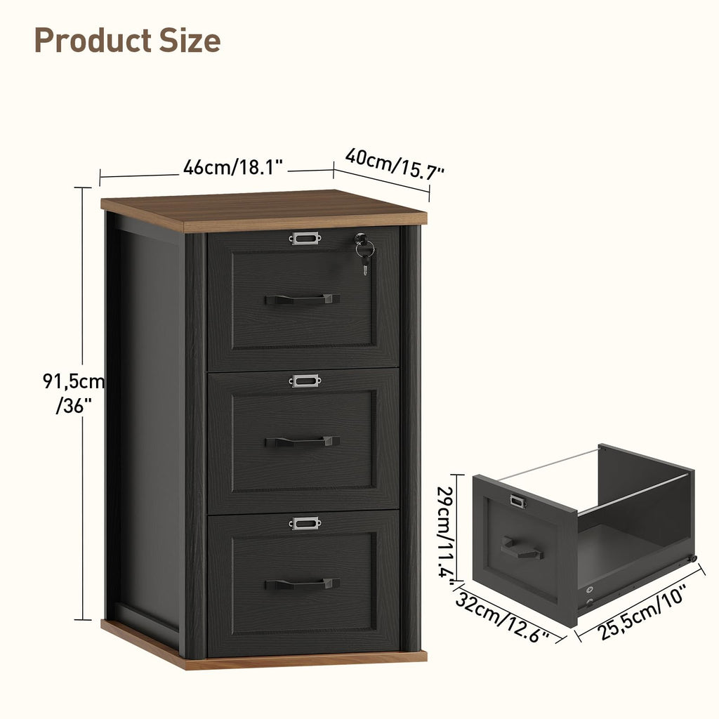 3 Drawer File Cabinet with Lock Y8131