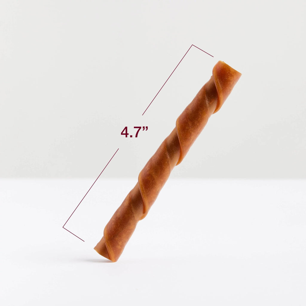 Peanut Butter Pork Flavor Rawhide-Free Dog Chews 6 Twistz G713450
