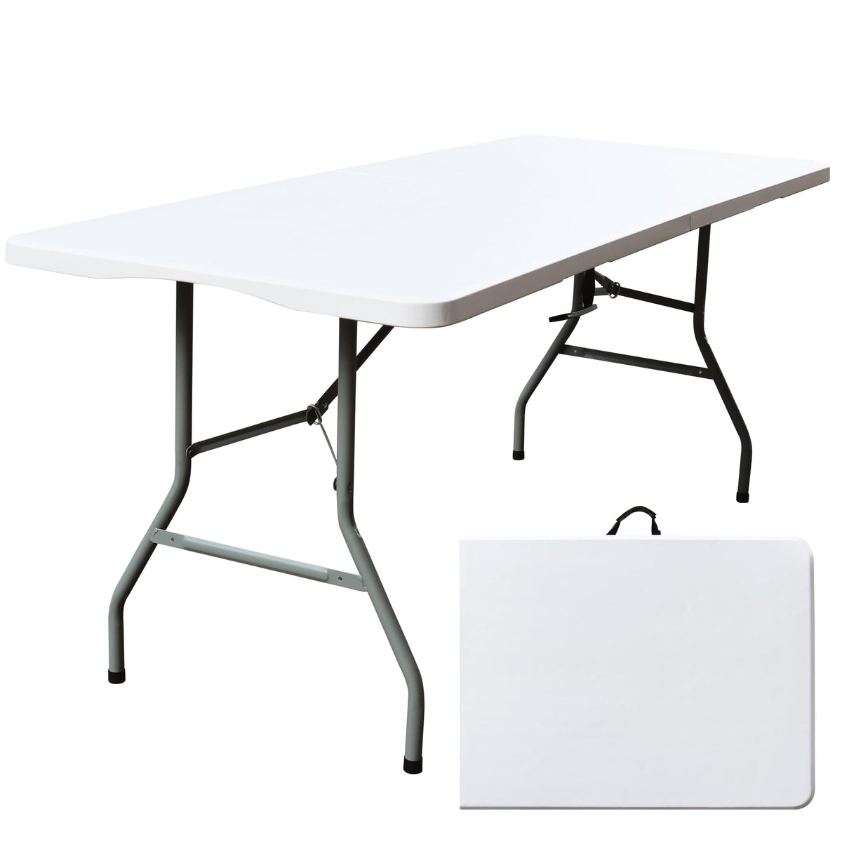 White 6FT Foldable Plastic Table B62886