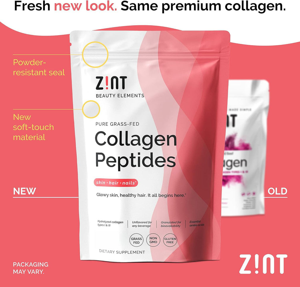 Collagen Peptides Powder 32 oz Grass-Fed Hydrolyzed Type I & III Unflavored I5760