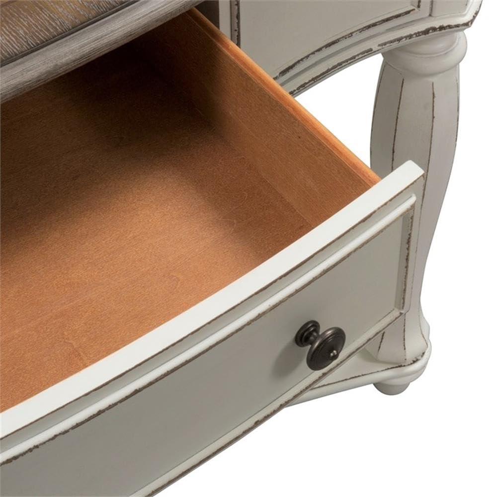 Antique White Wood Console Table with 1 Drawer & 1 Shelf V4375