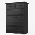 Black 6 Drawer Dresser S154