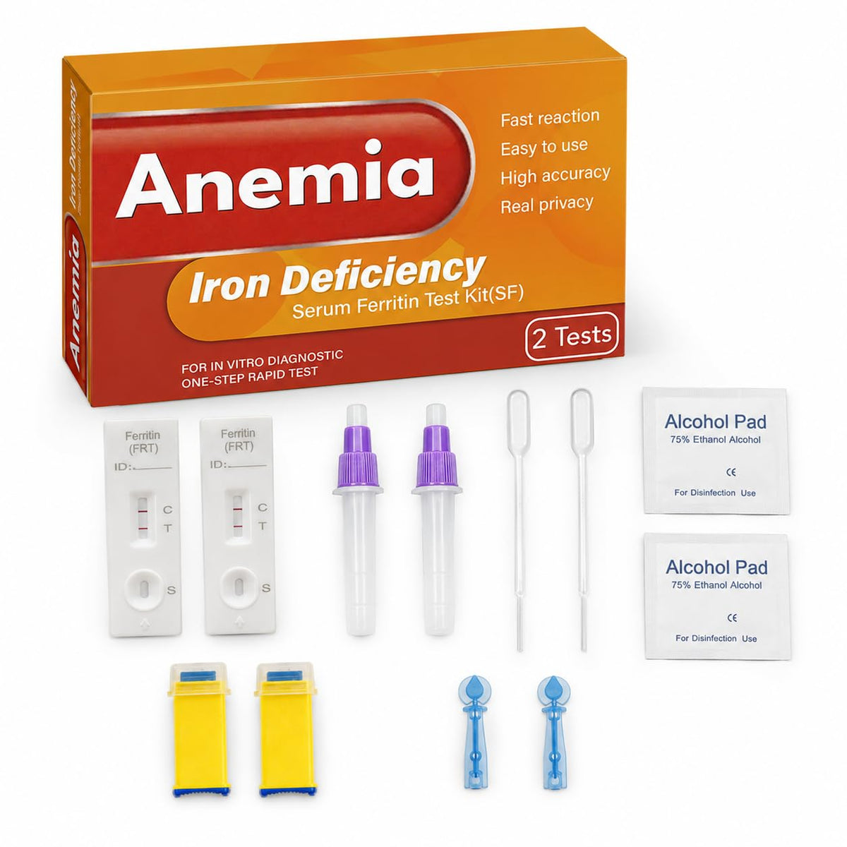 Iron Deficiency at Home Test Kit 2-Pack T313618