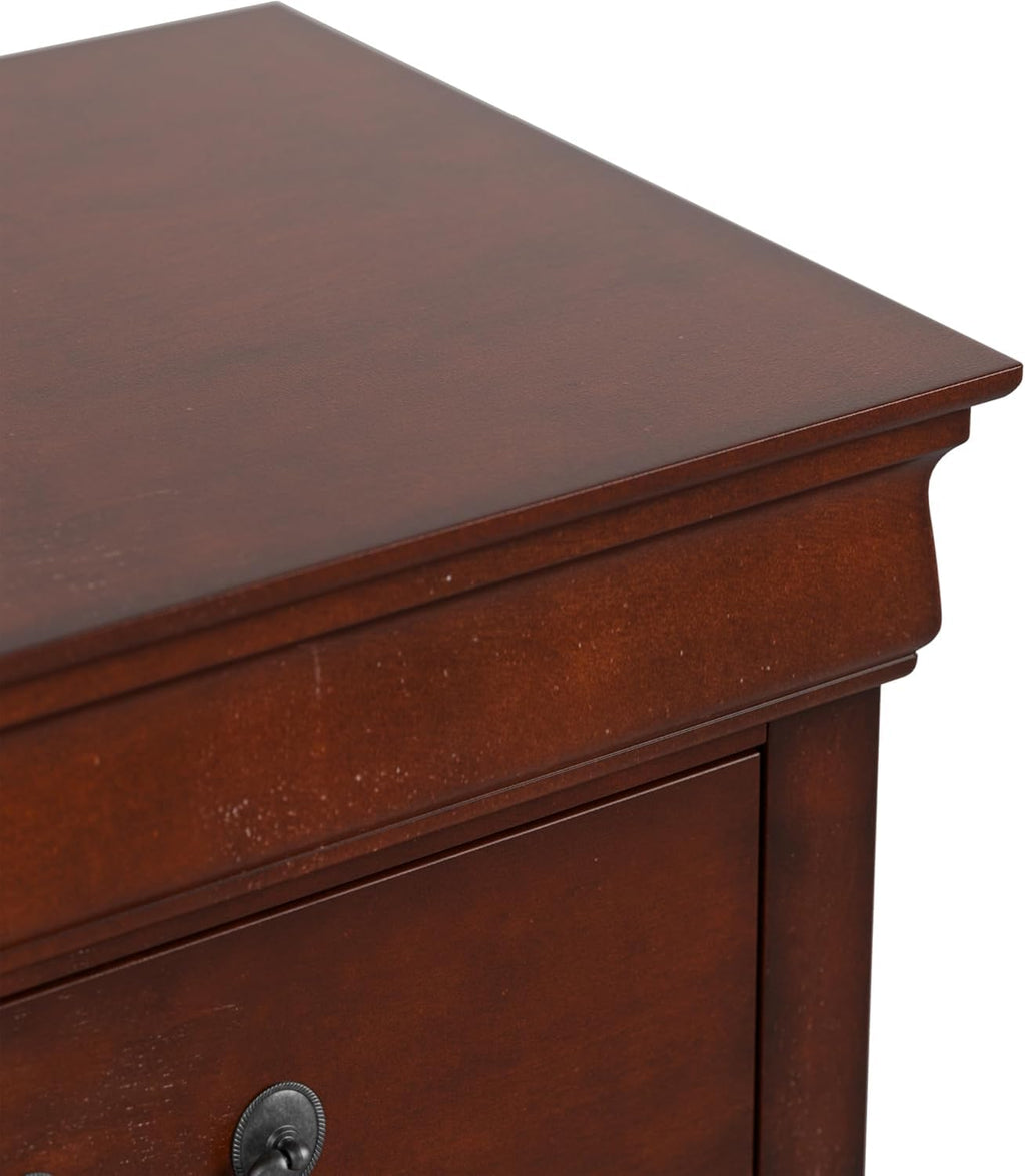 Dark Cherry 2 Drawer Solid Wood Nightstand A9994
