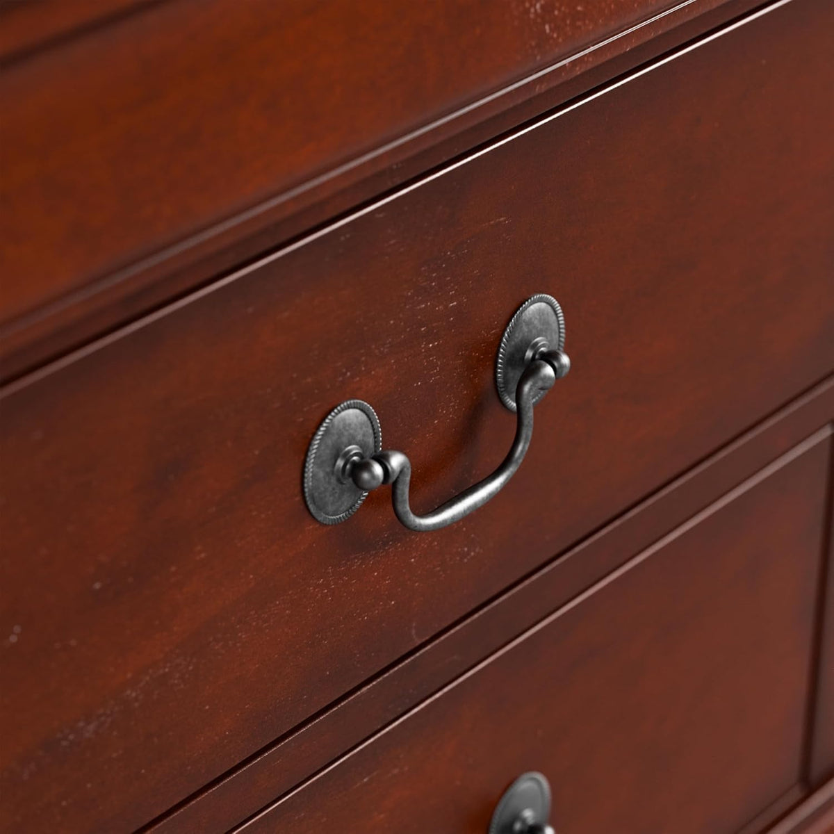 Dark Cherry 2 Drawer Solid Wood Nightstand A9994