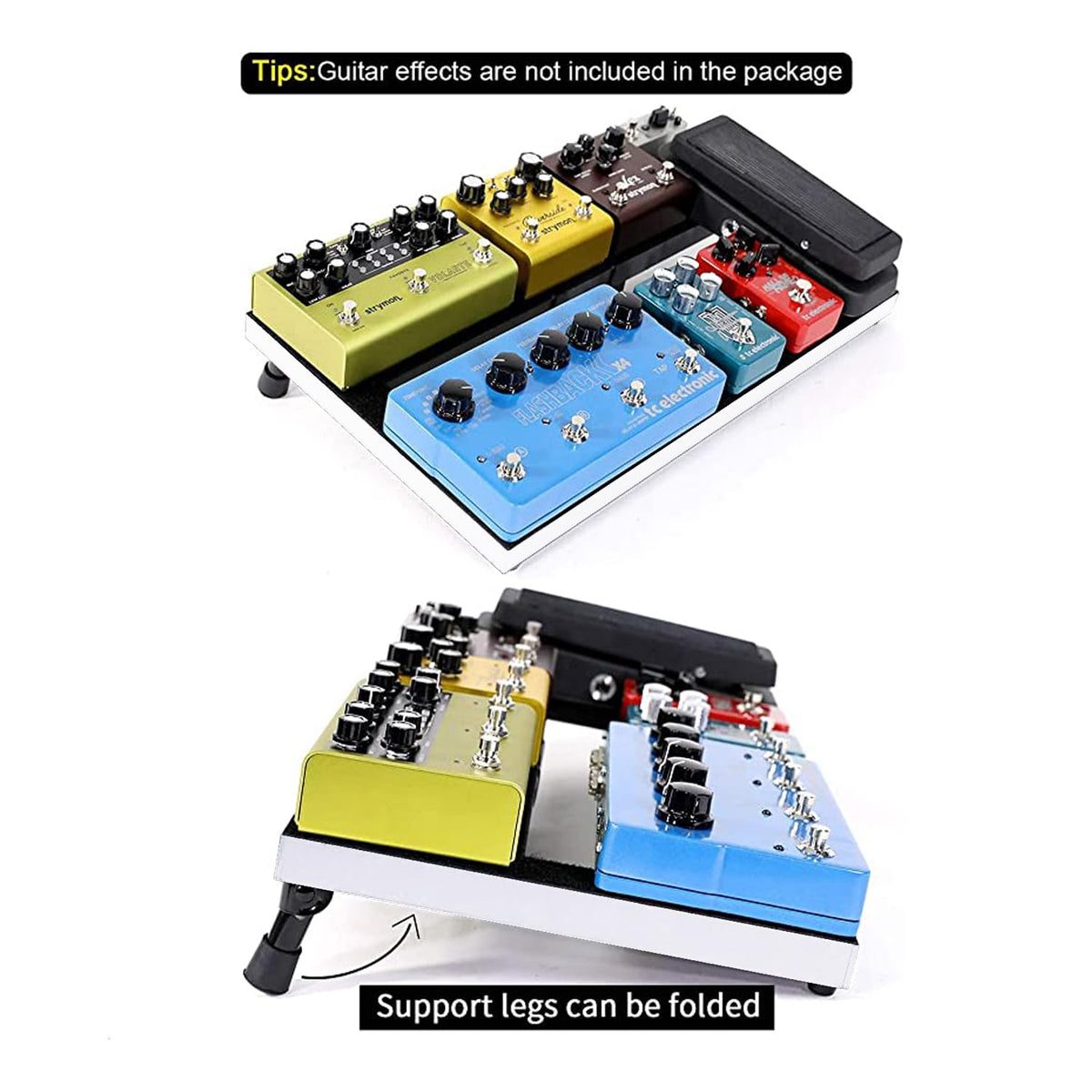 Aluminum Alloy Guitar Pedal Board with Carry Bag O78030
