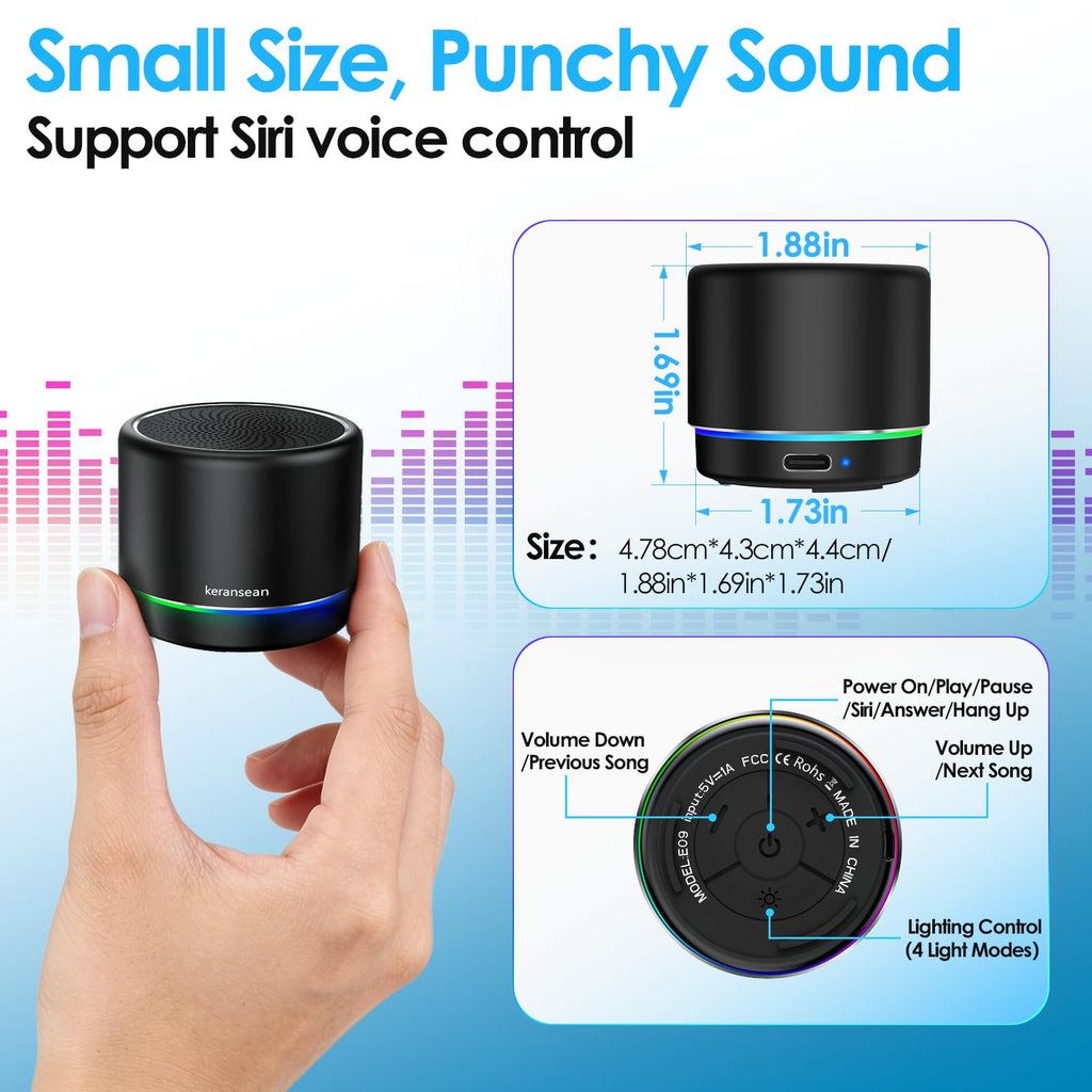 Portable Bluetooth Speaker with Noise Reduction Mic, Black T337670