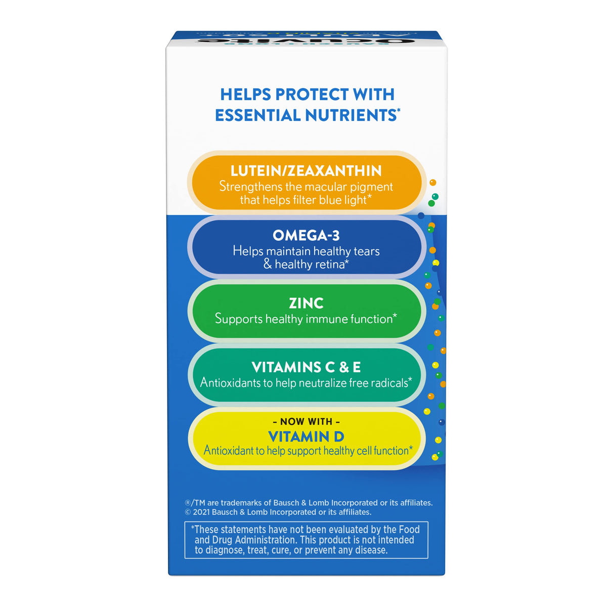 Eye Vitamin & Mineral Supplement with Omega-3, Zinc, Lutein & Zeaxanthin, 50 Softgels G245