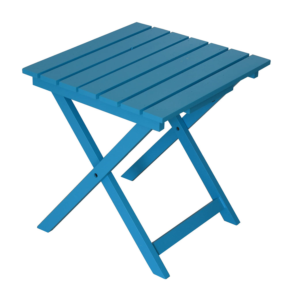 Teal Solid Cedar Adirondack Chair with Folding Table Q382
