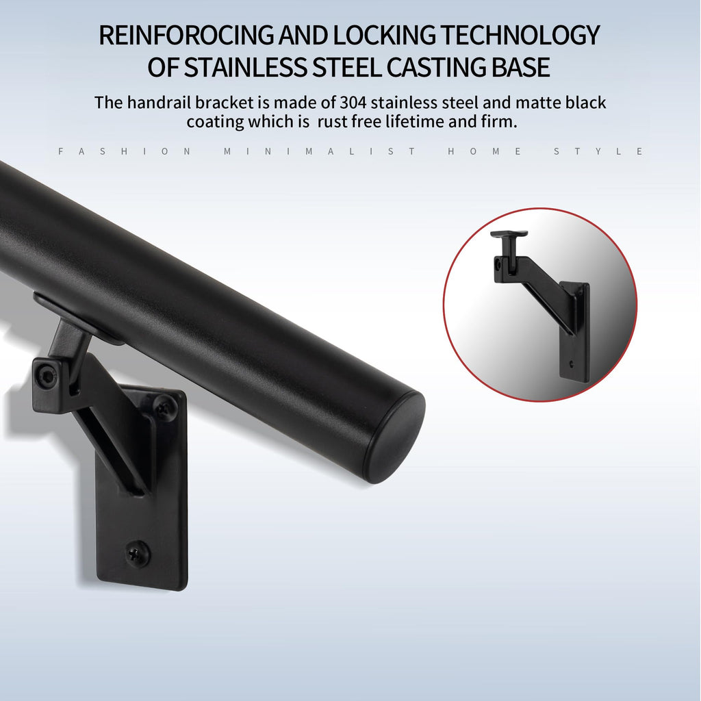 5 FT Aluminum Handrail Kit with Stainless Steel Brackets M217375