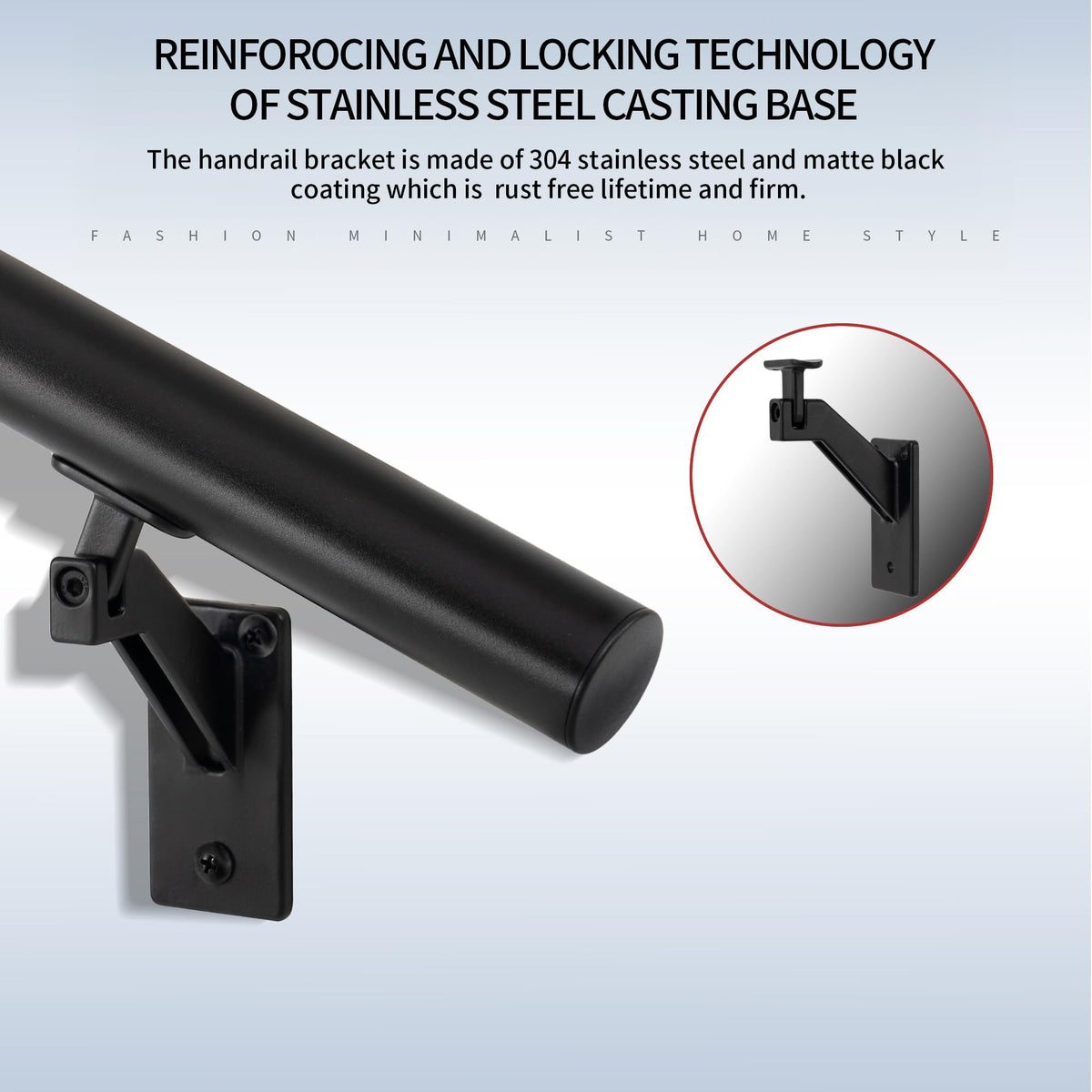 5 FT Aluminum Handrail Kit with Stainless Steel Brackets M217375