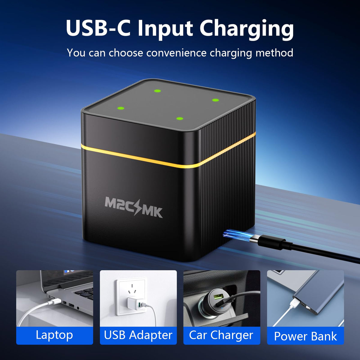 4 Pack 10000mAh Rechargeable NiMH D Cell Batteries with Charger B382535
