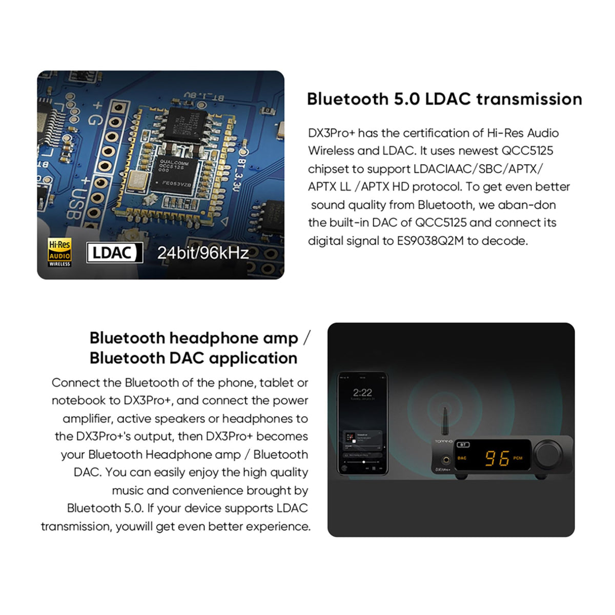 Black Headphone Amplifier DAC Amp Preamp Y854794