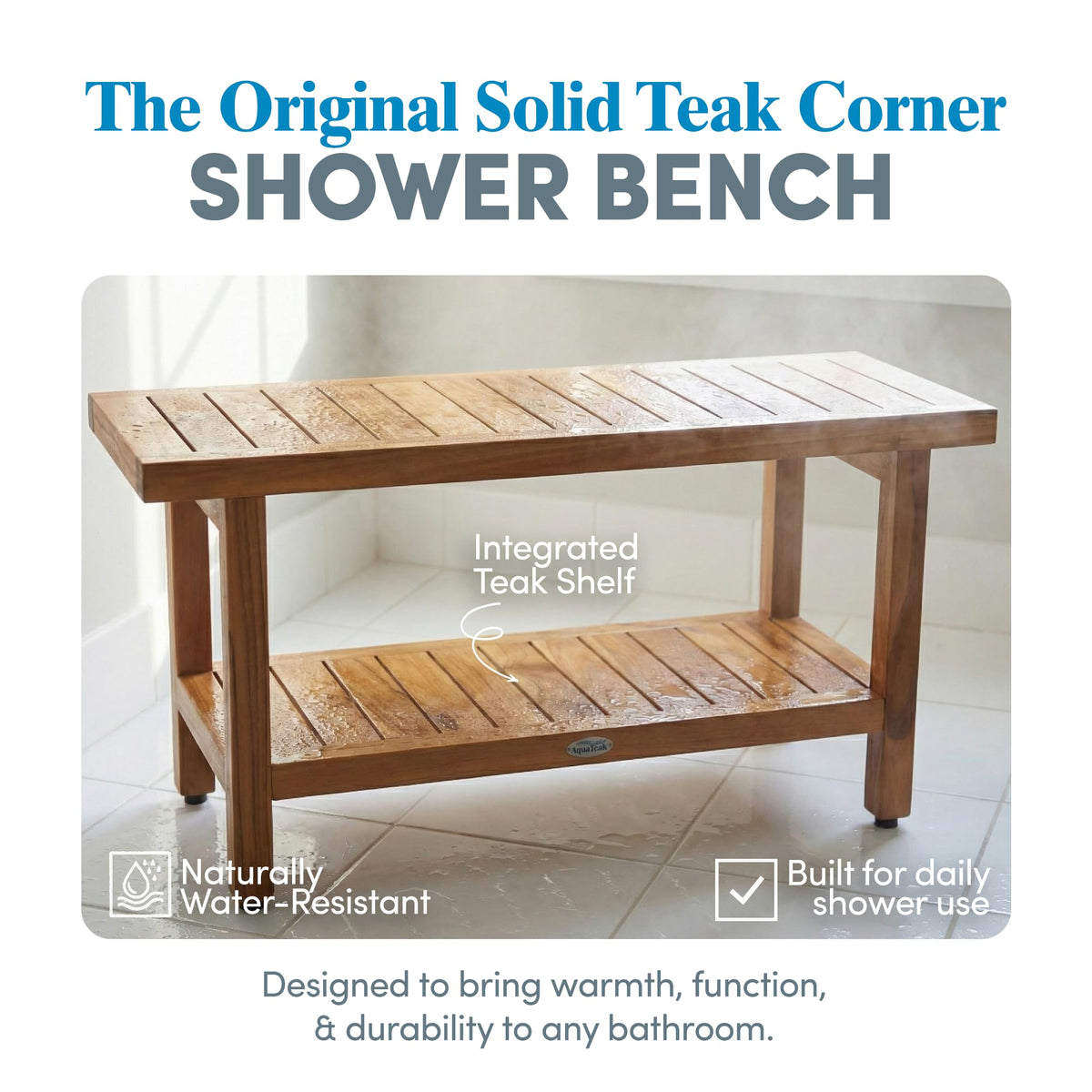 Teak Shower Bench J86317