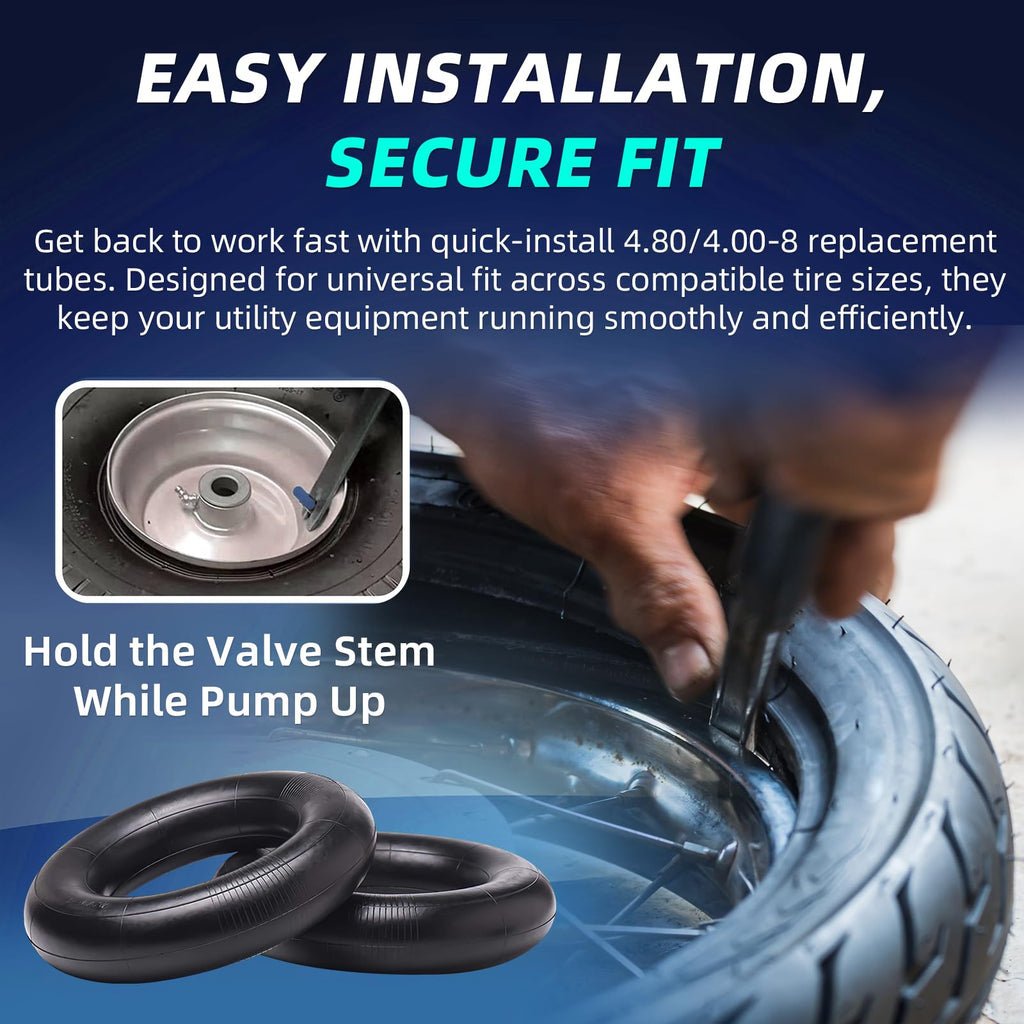 4.80/4.00-8" Heavy Duty Inner Tube with TR-13 Straight Valve Stem (1-Pack) G566