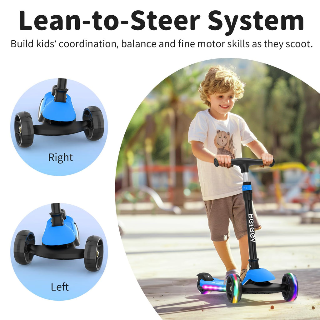 3 Wheel Folding Kids Scooter with LED Light-Up Wheels Z60419