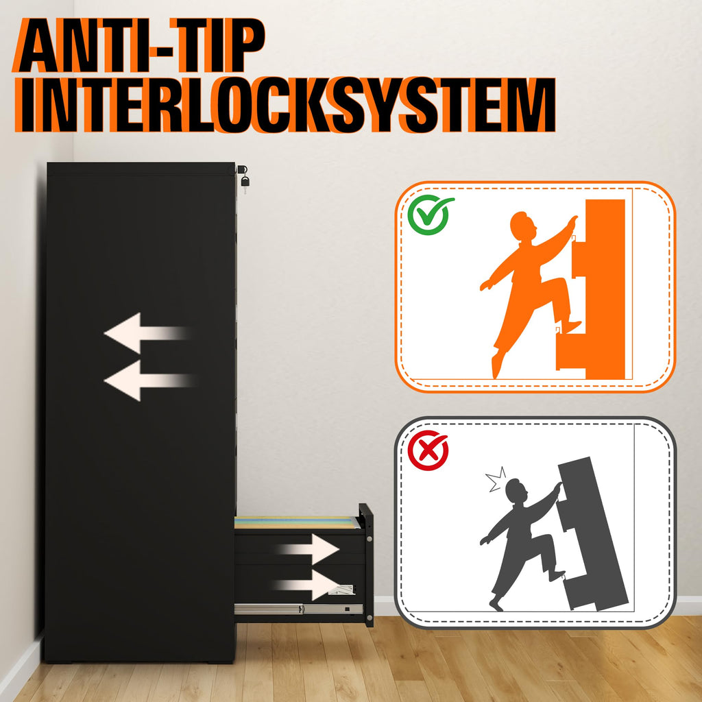 4 Drawer File Cabinet with Lock D76964