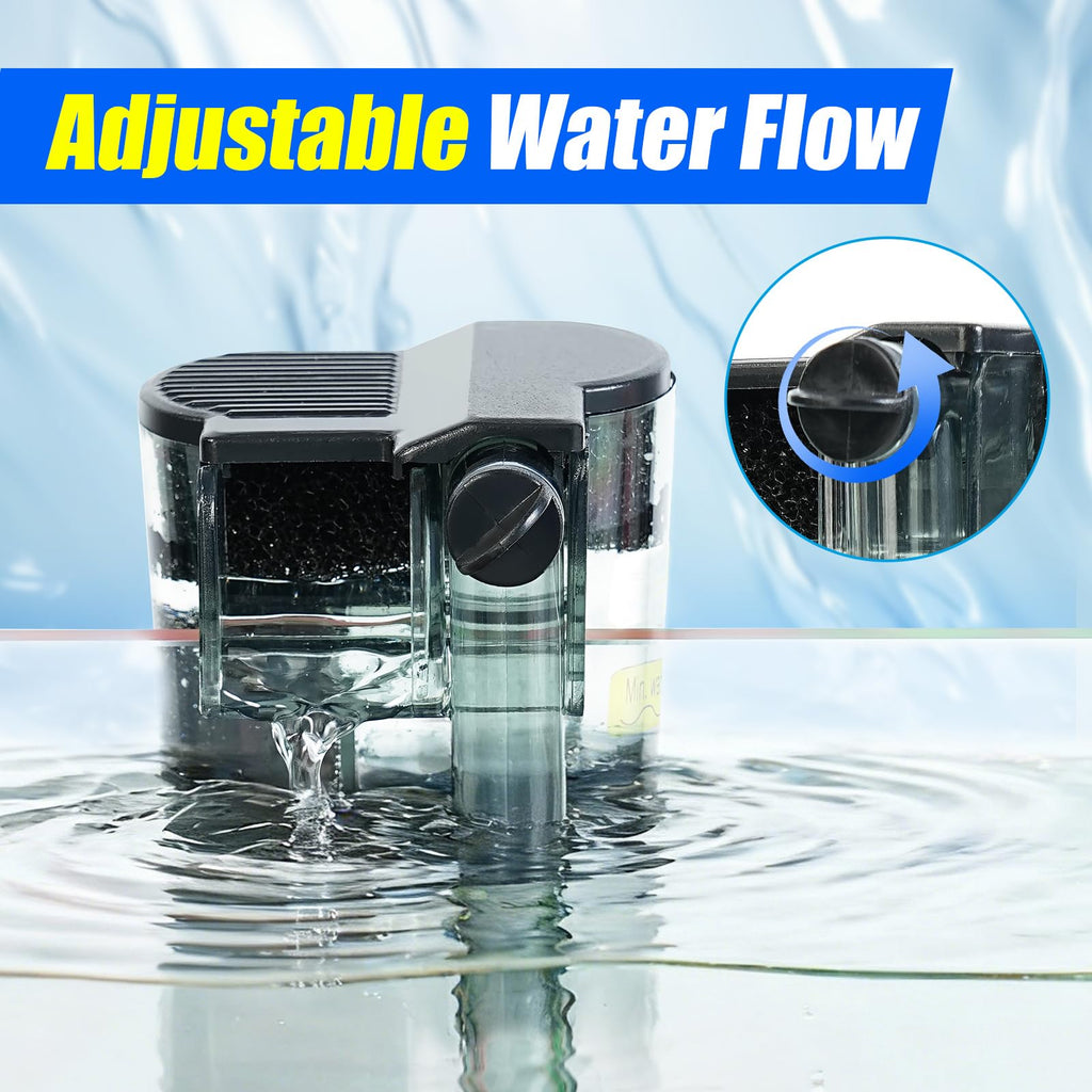 Aquarium Hang on Power Filter 3 Gallon 65GPH X804549
