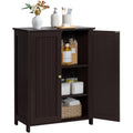 Small Espresso Bathroom Storage Cabinet with 2 Doors W6401