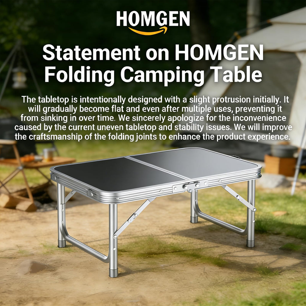 Portable Folding Table 3 Heights Adjustable 23'' L x 16'' W I81166