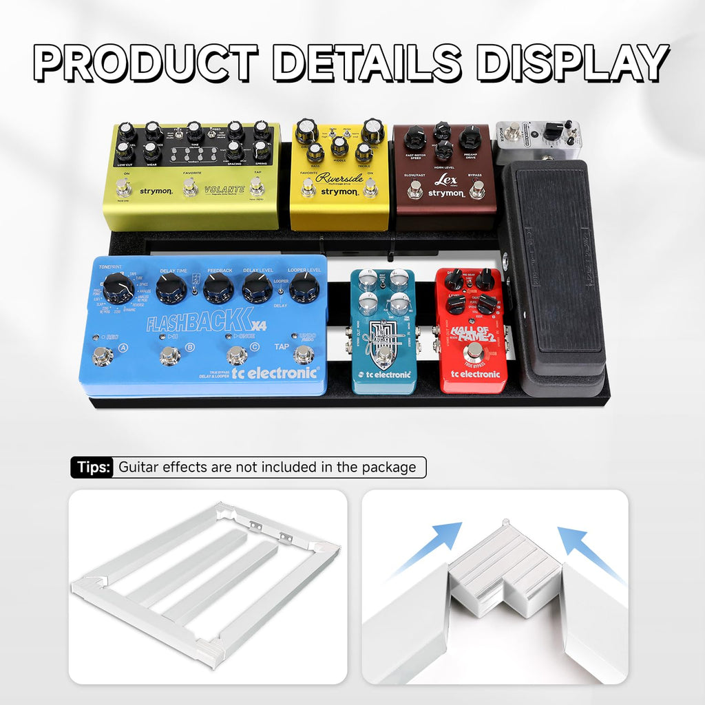 Aluminum Alloy Guitar Pedal Board with Carry Bag O78030