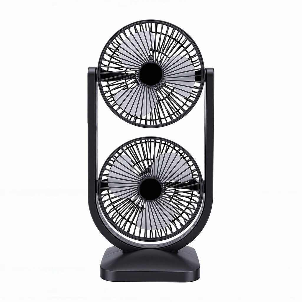 Portable USB Rechargeable 2 in 1 Dual Head Desk Fan J55506