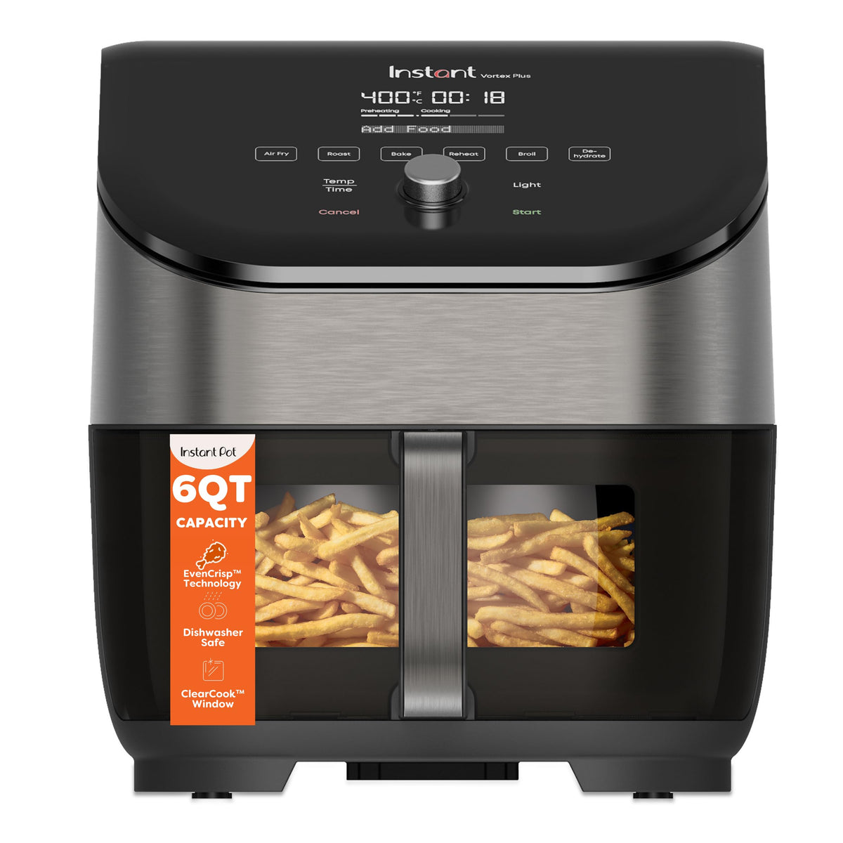 6 Qt 6-in-1 Air Fryer, Black M825