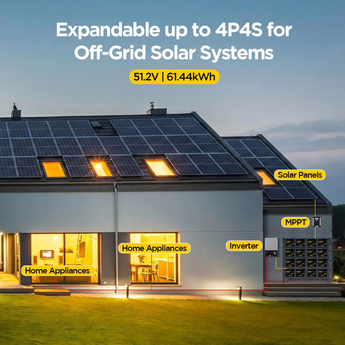 12V 300Ah LiFePO4 Battery with 200A BMS G48764