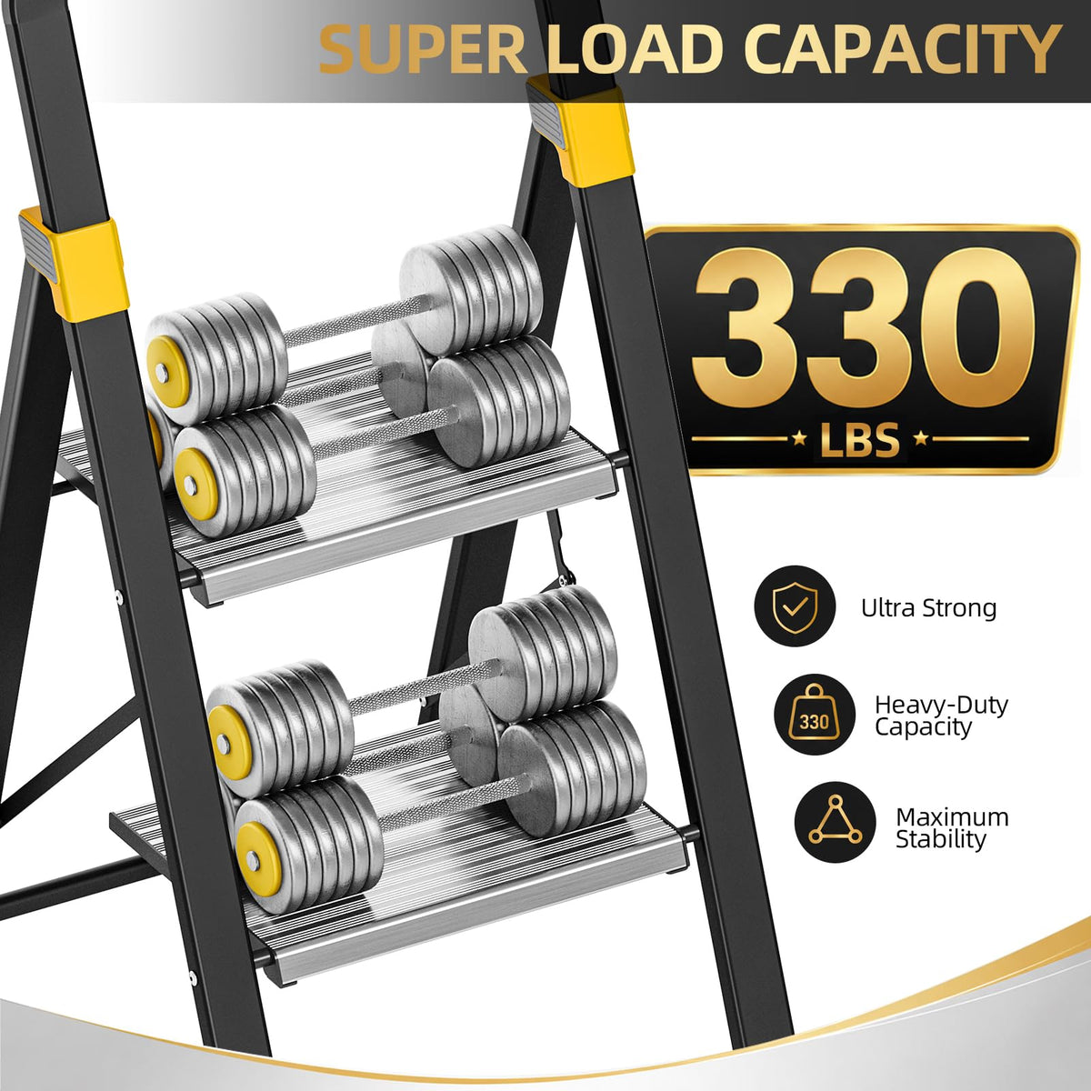 2 Step Ladder Lightweight Aluminum Folding Step Stool D167821