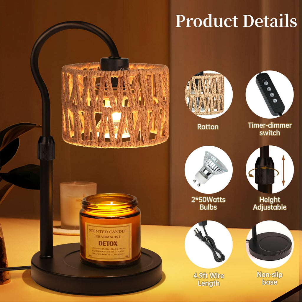 Adjustable Candle Warmer Lamp with 2 Bulbs X22941