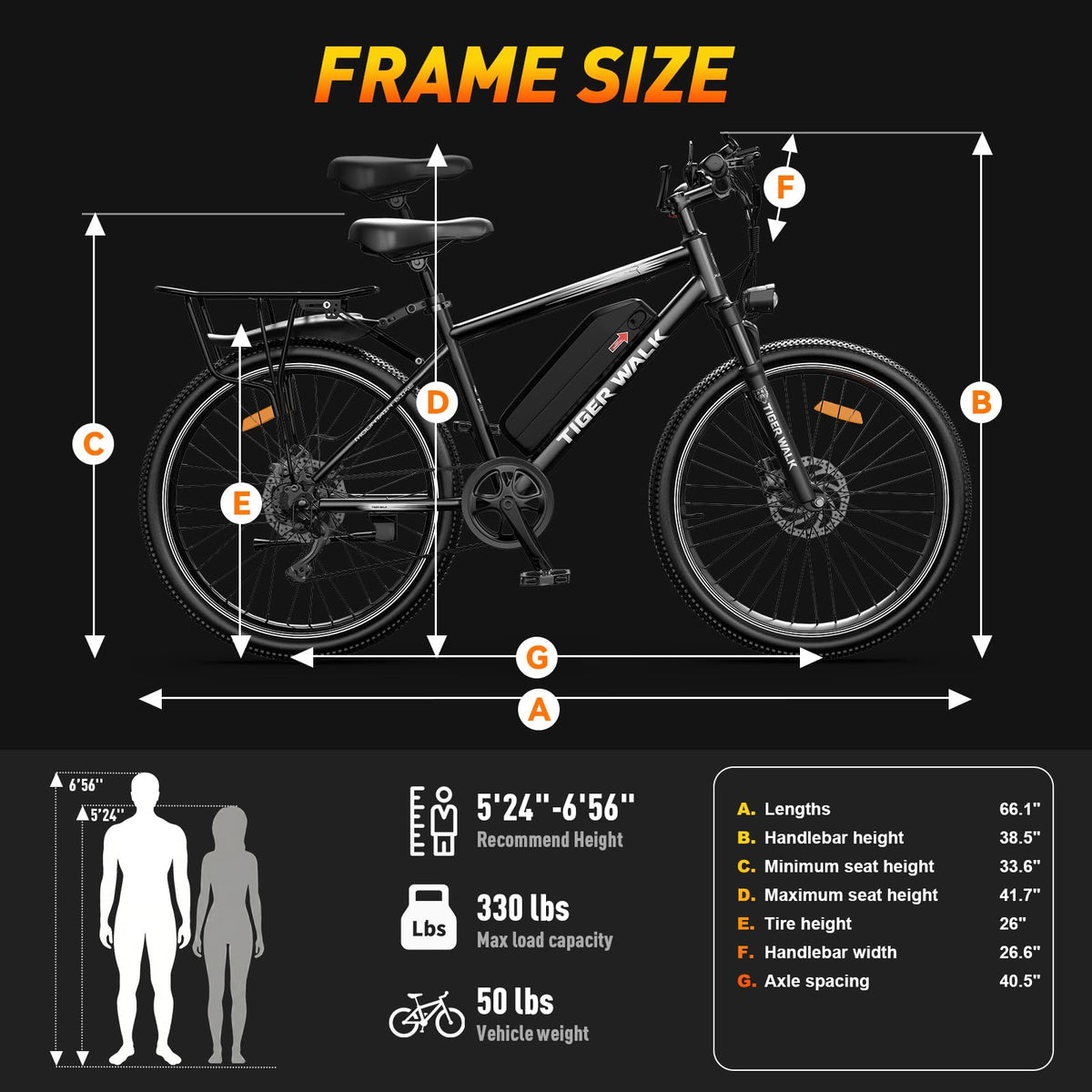 26" Electric Mountain Bike 48V 10Ah 7-Speed T4129