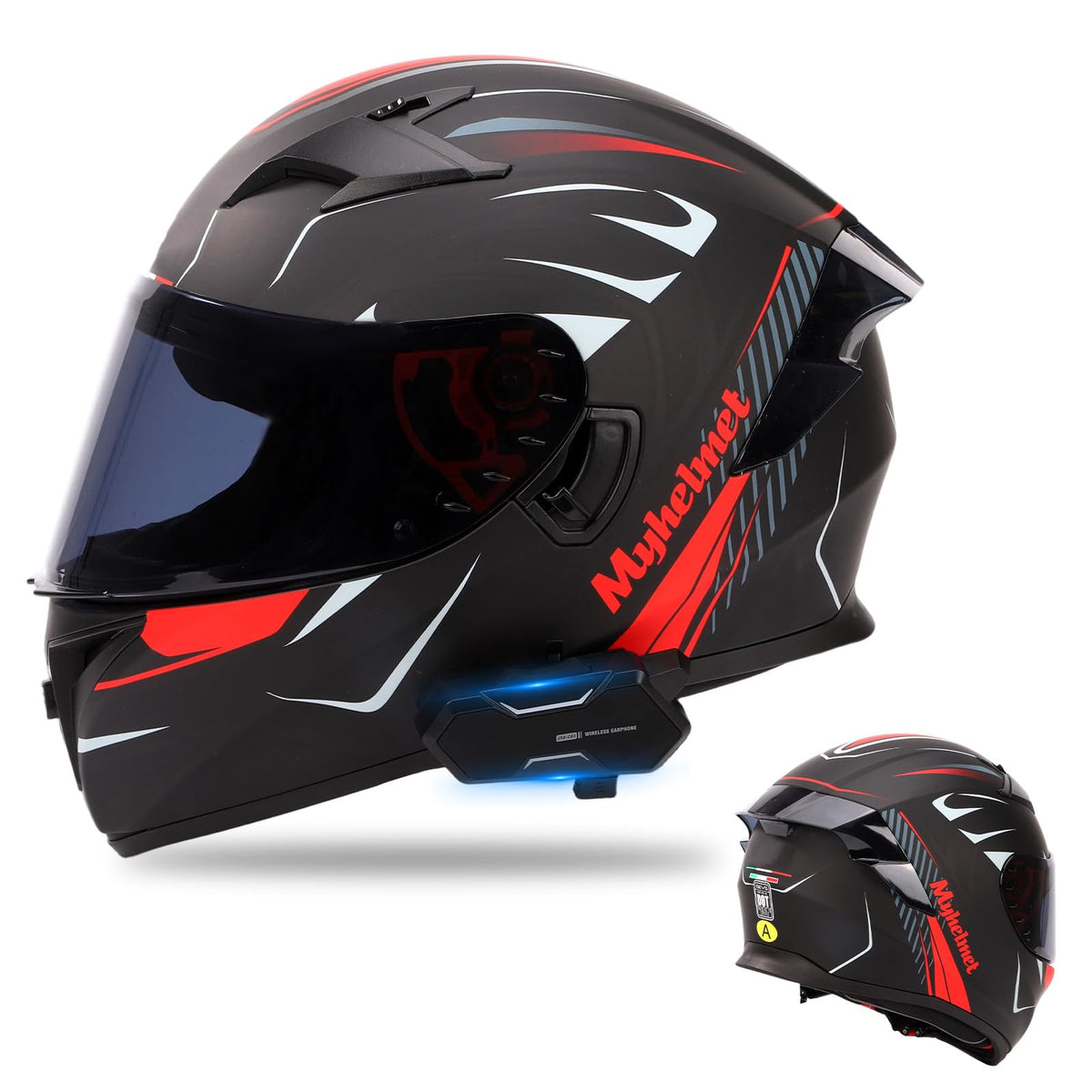 Modular Motorcycle Helmet Full Face Intercom System B547