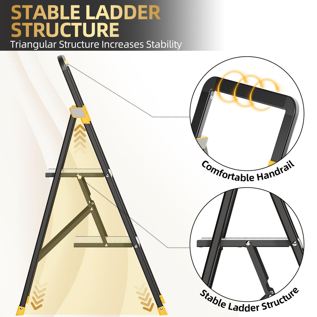 2 Step Ladder Lightweight Aluminum Folding Step Stool D167821