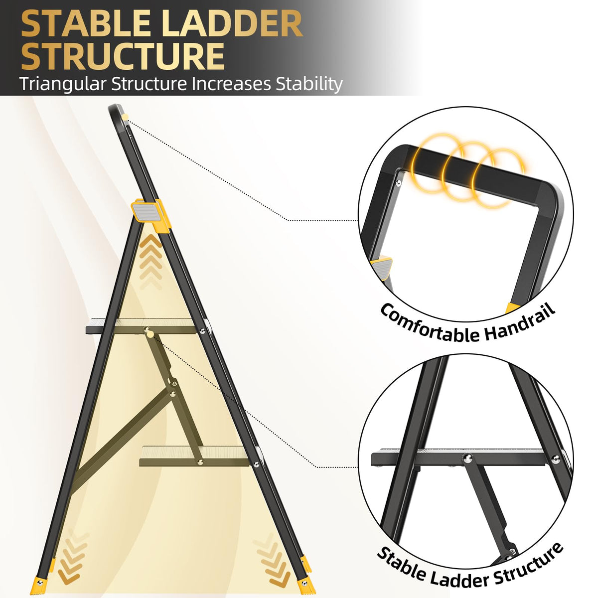 2 Step Ladder Lightweight Aluminum Folding Step Stool D167821