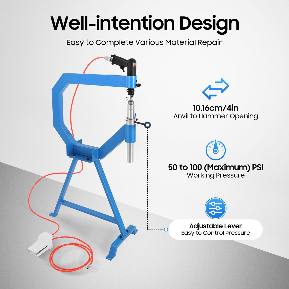 4'' Pneumatic Planishing Hammer with Anvil Kit R54691