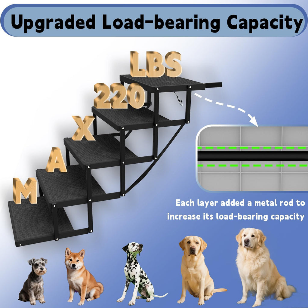5-Step Foldable Non-Slip Plastic Dog Steps S74728