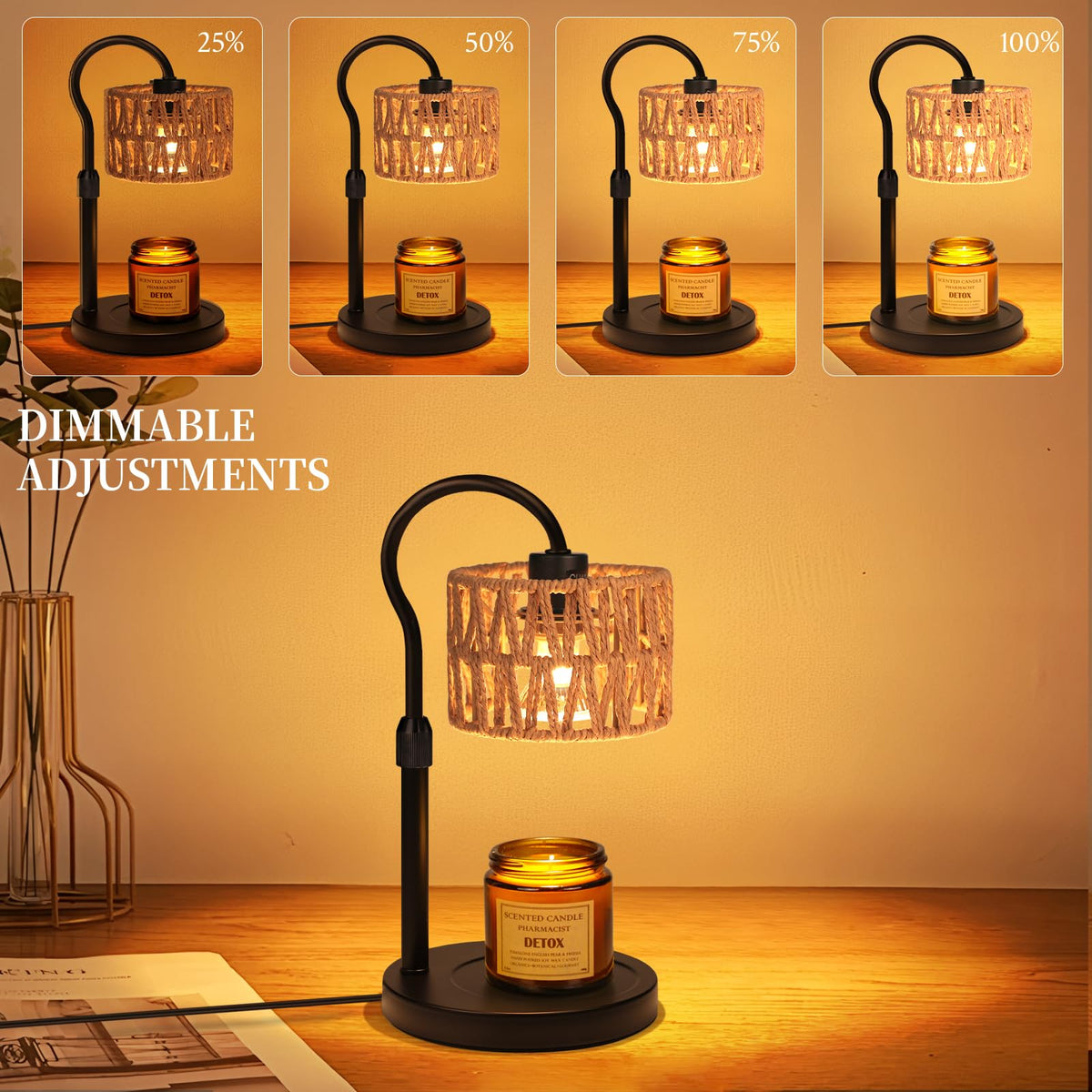 Adjustable Candle Warmer Lamp with 2 Bulbs X22941
