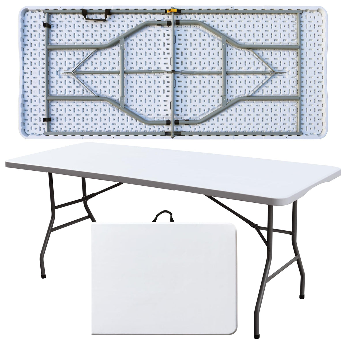 White 6FT Foldable Plastic Table B62886